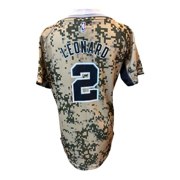 Kawhi Leonard Adidas NBA4Her Jersey Camo San Antonio Spurs Women's Sz XL NWOT - Picture 3 of 14